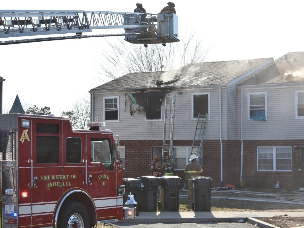 A fire at the Freshwater Pond Apartments Wednesday afternoon caused damage to at least eight apartment units, according to a fire official.