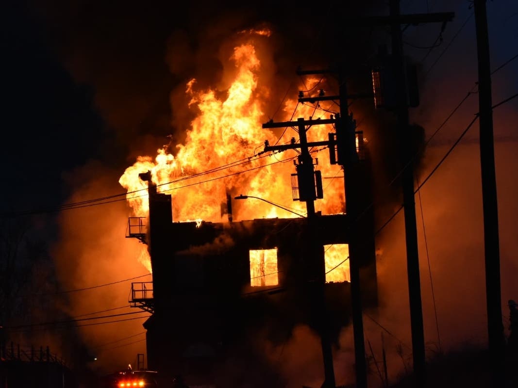 An historic Thompsonville building was destroyed by fire Wednesday morning.