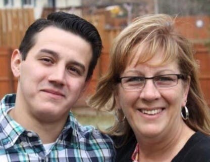 Justin Bernal and his mom Robin. Justin died Sunday at 36.