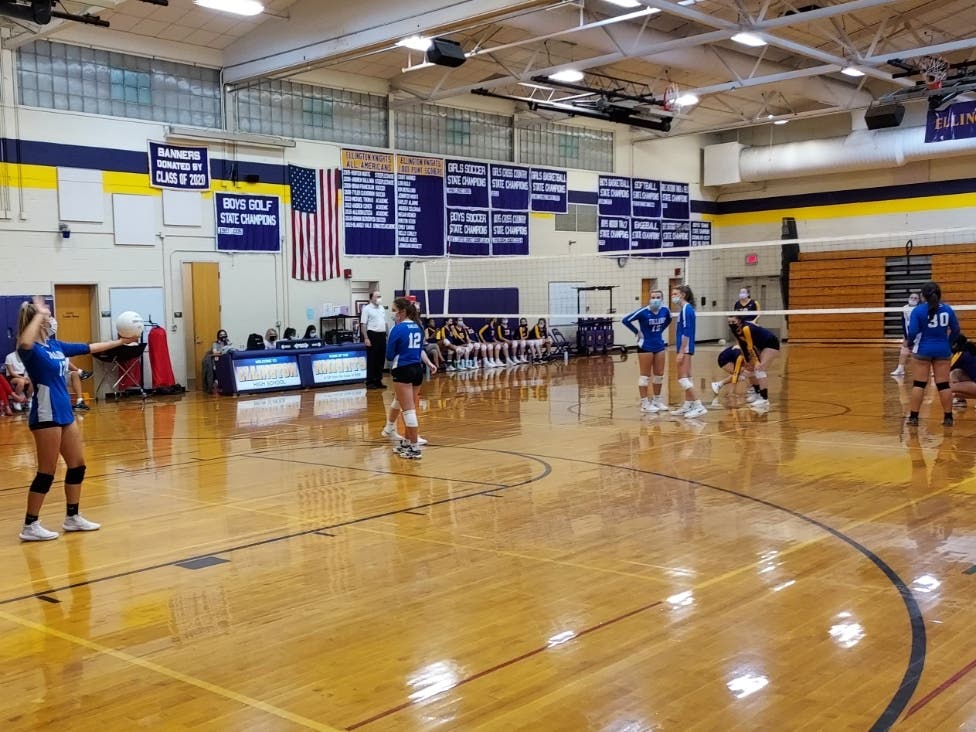 Tolland traveled to Ellington for high school volleyball action Thursday night, with the hosts prevailing, 3-1.