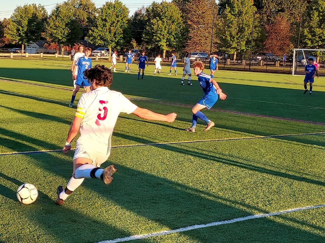 Portland came to Suffield for non-conference boys soccer action Thursday, but the hosts emerged with a 2-0 victory.