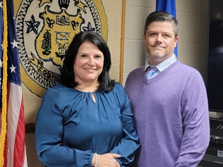 Tina LeBlanc and Scott Ryder were chosen as chair and vice chair of the Enfield Board of Education during an organizational meeting and swearing-in ceremony Tuesday night.