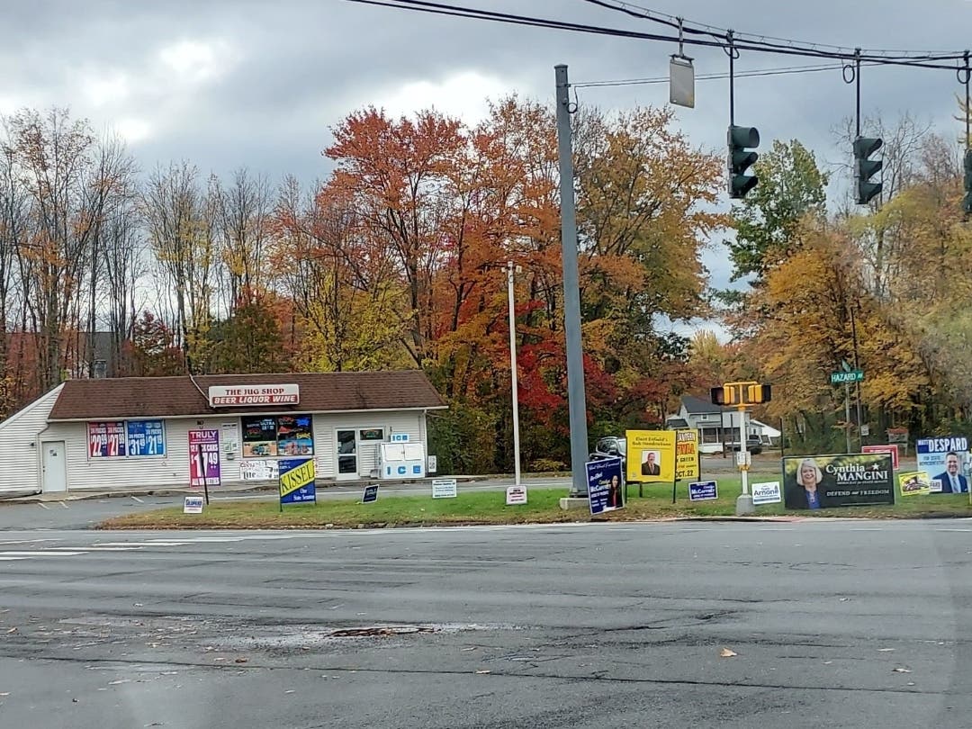 Two Democratic members of the Enfield Town Council have been accused by the Republican town chair of illegally removing some campaign signs.