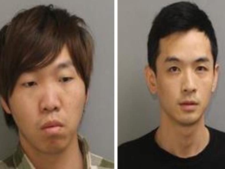 Two men had attempted to put fraudulent gift cards on hooks for sale at the Target store in Enfield Square, police said.