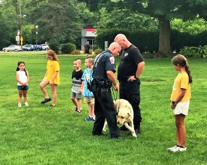 A police dog demonstration is an annual highlight of National Night Out in Enfield.