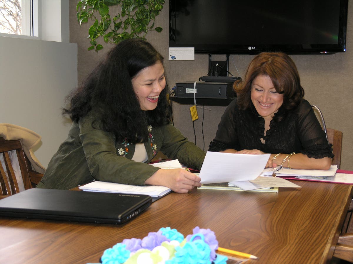 Most volunteer tutors and their adult learners meet at public libraries.