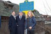 Town Clerk Wayne Wink, Town Historian Howard Kroplick and County Legislator Delia DeRiggi-Whitton.