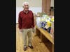 Manorhaven Mayor Jim Avena with donations from the Village’s May 30 food drive.