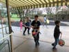 The egg hunt took place inside and outside depending on the children's ages.