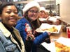 Enjoying a bite at Gioia Pizza after caroling at the Monterey/Hopkins Center, December 19.