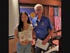 Aubrey Kim, a senior at Pleasanton Foothill High School, was awarded Pleasanton North Rotary's 2021 Robin Barnett Memorial Scholarship. She is also shown with Kevin Greenlee, PNR Youth Services Chair.  