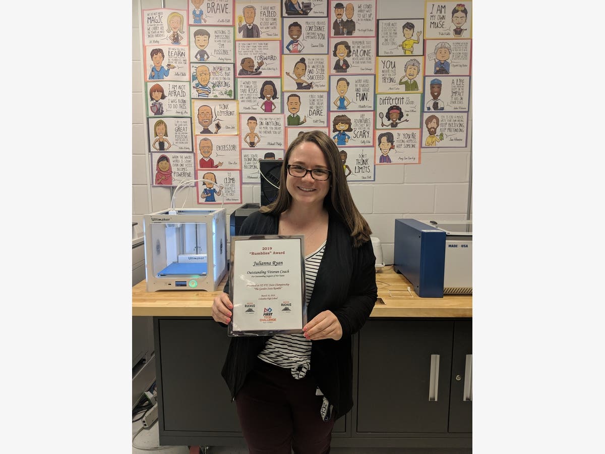 Julie Ryan won the Outstanding Veteran Coach Award from NJ FIRST. 