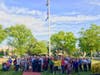 The historic Pride Flag raising ceremony was a first for Westfield, officials said.