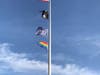 The historic Pride Flag raising ceremony was a first for Westfield, officials said.