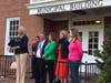 The historic Pride Flag raising ceremony was a first for Westfield, officials said.
