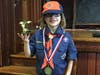Seven-year-old Rowan Cashin is representing Cub Scout Pack 8 on June 29. 