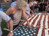 The world's largest flag siciliano pie was served to a hungry crowd in Westfield. 
