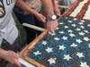 The world's largest flag siciliano pie was served to a hungry crowd in Westfield. 