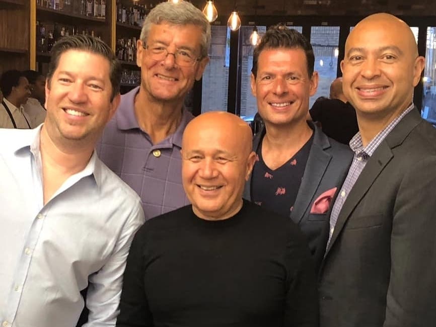 Max Kian, Vic De Luca, Humberto Campos, Dean Dafis and Frank McGehee celebrate the opening of Luna Stella 