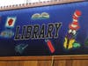 Art in the Washington School gymnasium, thanks to a creative collaboration between students, teachers and parents. 