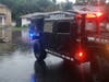 The flash floods caused by Monday's storm put some motorists in a precarious situation, police said.