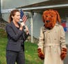 U.S. Representative Mikie Sherrill and McGruff the crime dog lent their gravitas to the community event. 
