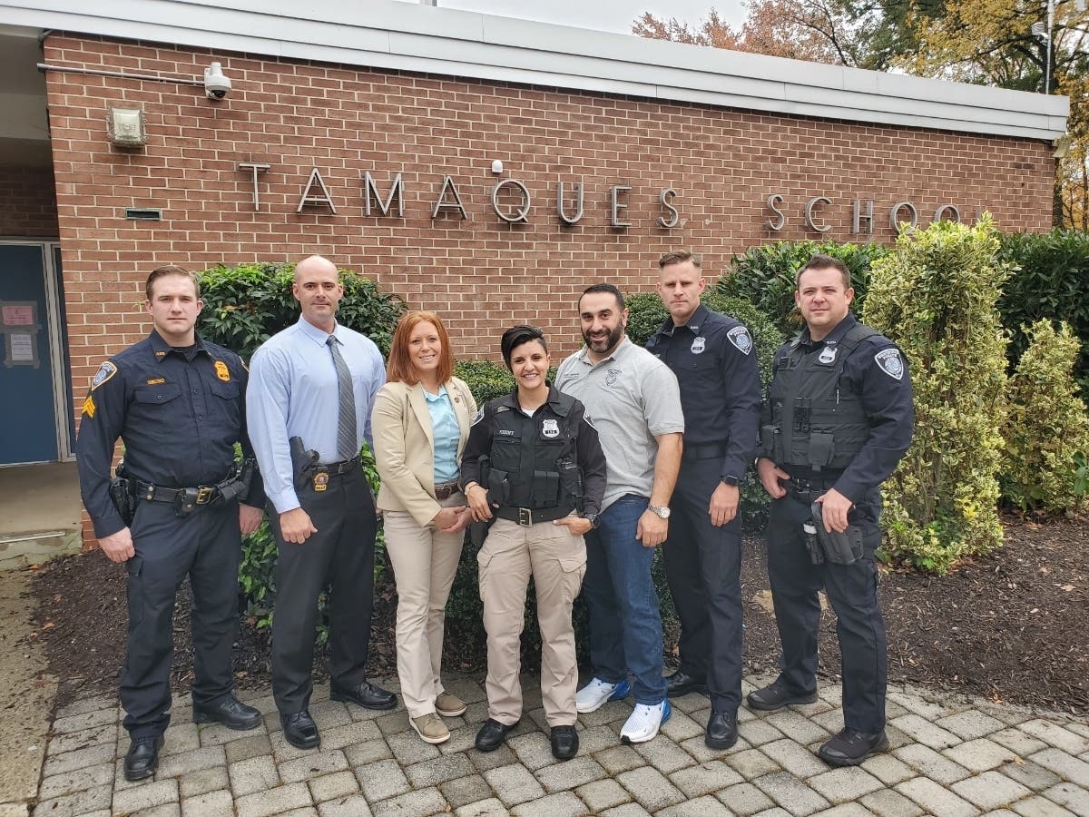 From left, Sgt. Nicholas Bruno, Det. Jason Merritt, Officer Elizabeth Savnik, Officer Tiffany Kenny, Officer Joseph Habeiche, Officer Jeffrey Johnson and Officer Michael Pollock will all be honored by the NJSP PBA in November.