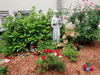 Memorial stones and urns in the St. Francis Garden at All Saints North Shore.