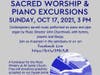 "Sacred Worship and Piano Excursions," a fundraiser for the All Saints Music Ministry, on Sunday, October 17 at 3 PM at All Saints sanctuary, and on Facebook Live. Free-will donations gratefully accepted.