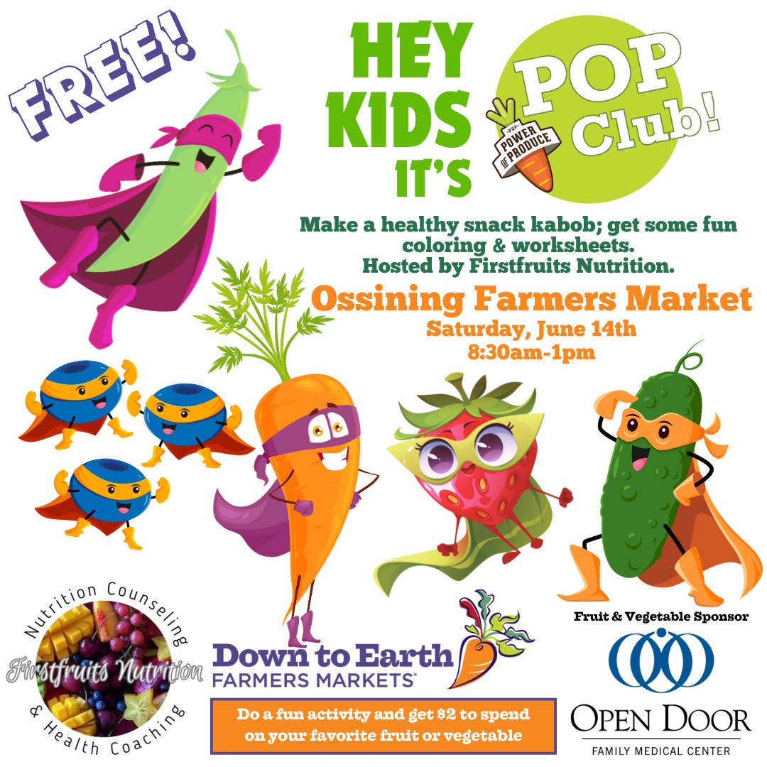 KIDS! POP Club is back with a fun farmers market activity