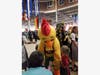 The Oktoberfest Chicken leads the fabulous Chicken Dance.