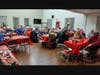Crowded Parish Hall during December 6, 2023 Christmas Community Meal.