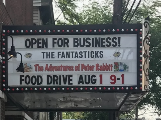 The Theatre Three Marquee says it all.