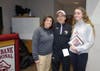 RBR  star basketball player, Meghan Murray, is pictured with her athletic trainer, Christin Emrich & Coach John Truhan