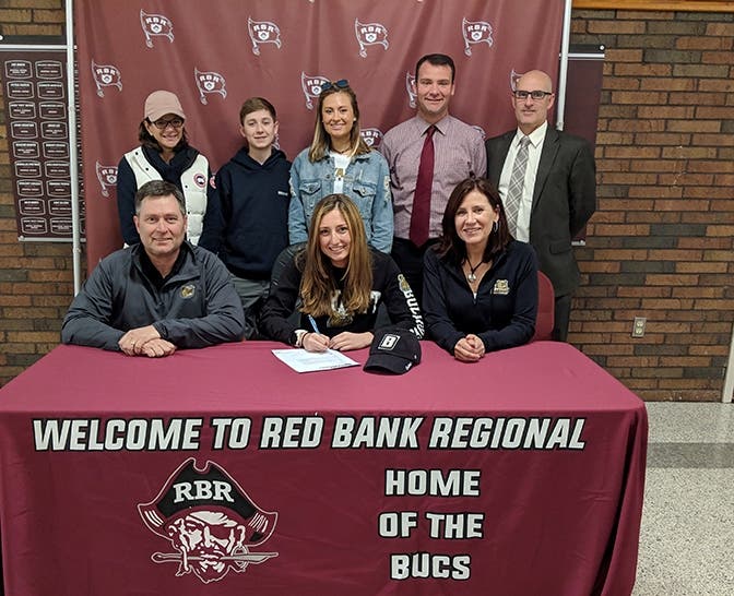 RBR three-season athlete runner Jackie Prestininzi of Shrewsbury recently signed to run at Bryant University in RI