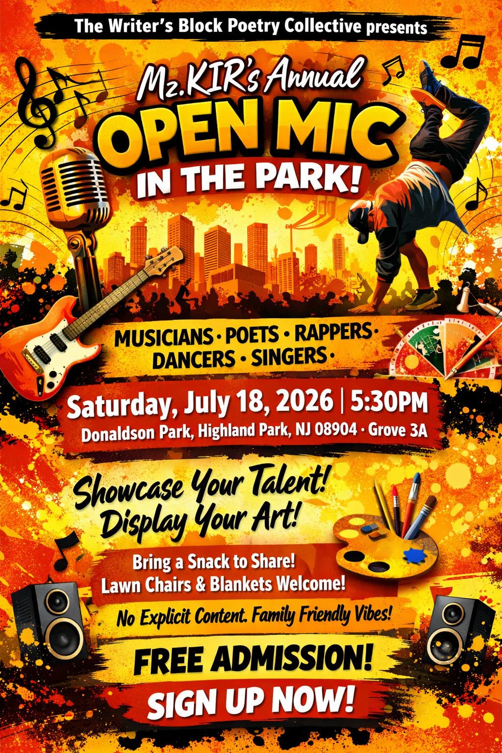 Mz.KIR's Annual Open Mic In The Park!