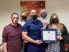 The Athens High School Administrative Team receives ESGR "Above and Beyond" award.  L to R:  Mike Munaco, Kristin Meldrum, Nick Lusk, Bob Dowd, Lara Dixon, 