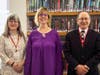 L to R:  Michigan Library Grants Coordinator Karren Reish, Troy High Librarian Toni Isaac, Michigan Superintendent Dr. Michael Rice