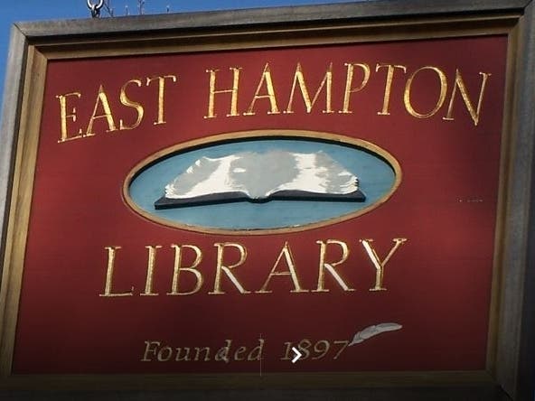 East Hampton Library (outside Sign)