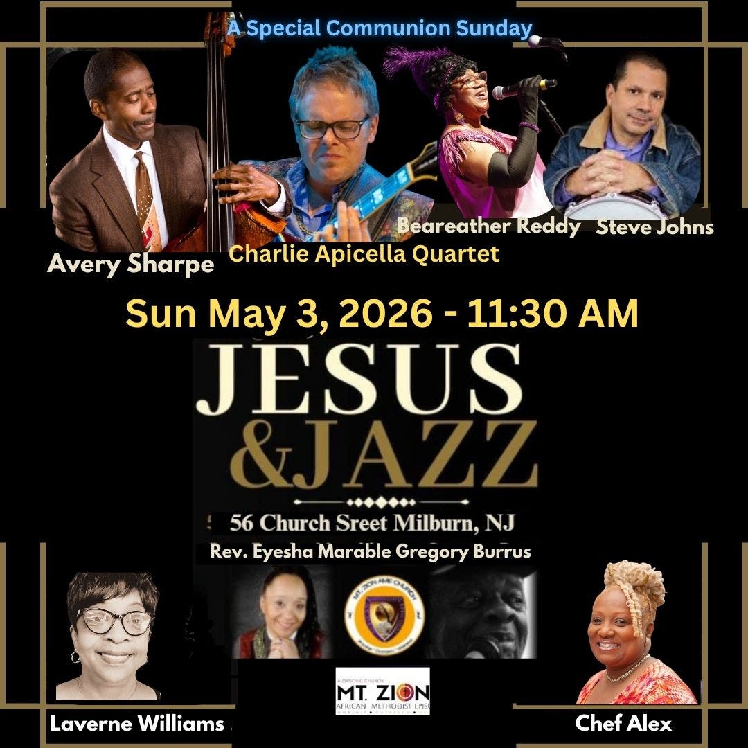 Jesus and Jazz Presents Charlie Apicella feat Avery Sharpe, Beareather Reddy and Steve Johns at Mt Z