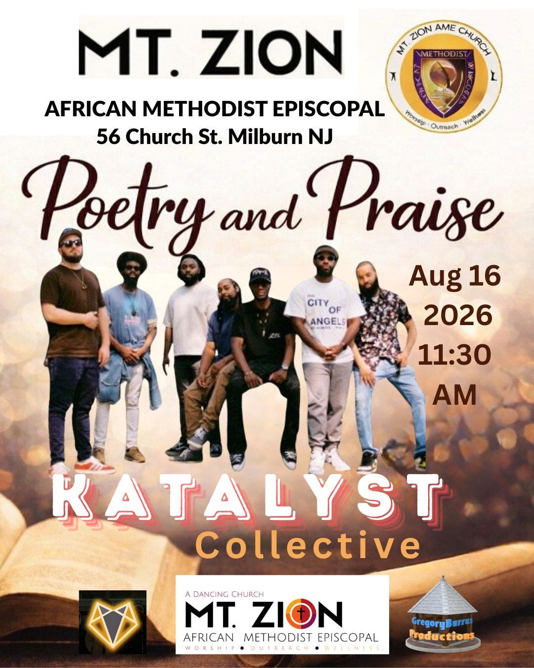 Poetry And Praise Featuring Katalyst Collective at Mt. Zion AME Milburn