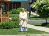Msgr. Mirro at St. Anthony's "drive-in mass on Sunday