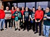 "Shavees" l to r: Rich Fitzgerald, Don Maltby, Tom O'Donnell, Mike Norton, Bob Slingo, Chris Dee, Greg Buda, John Piropato, George Theis, and Mario Ogno