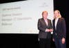 Symetra CEO Margaret Meister (right) presented the award during a March 11 all-employee meeting at the Westin.