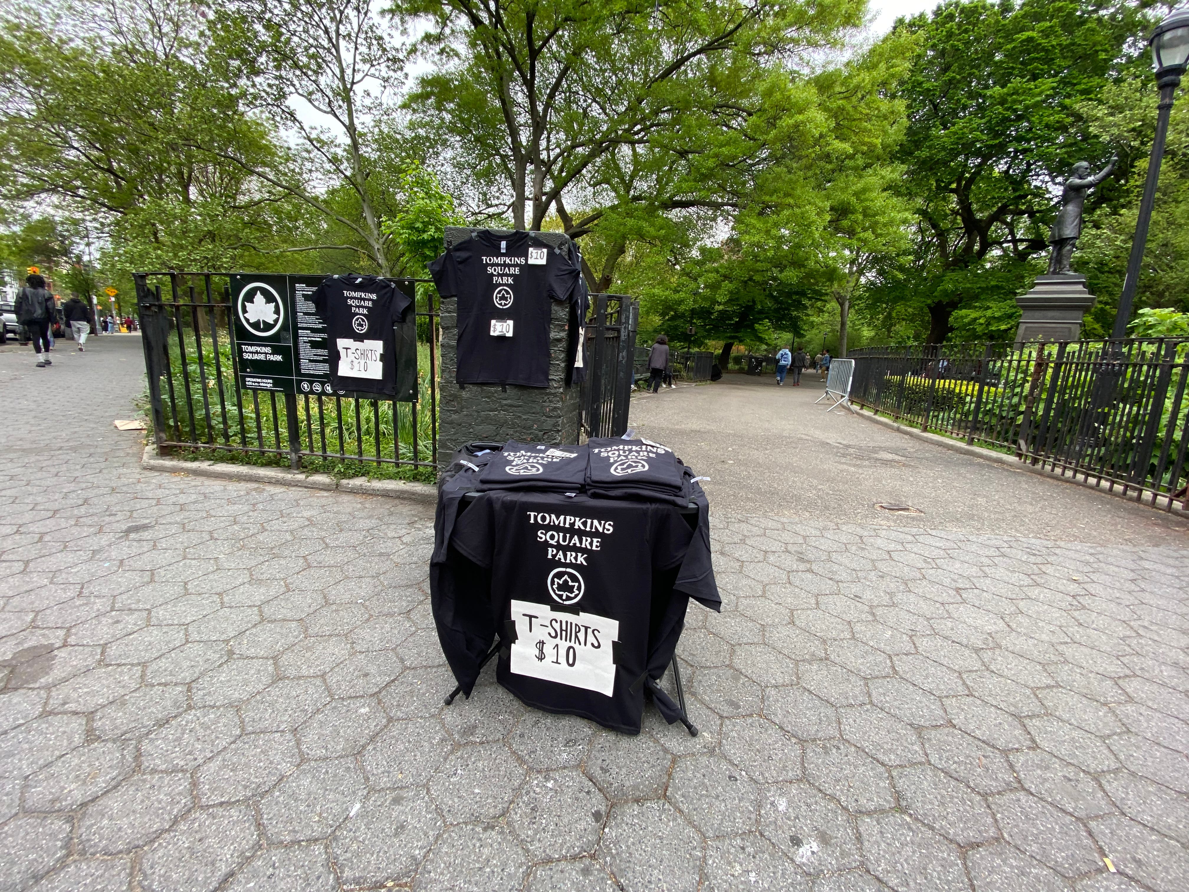 Tompkins Square Park t - shirts at Tompkins Square Park