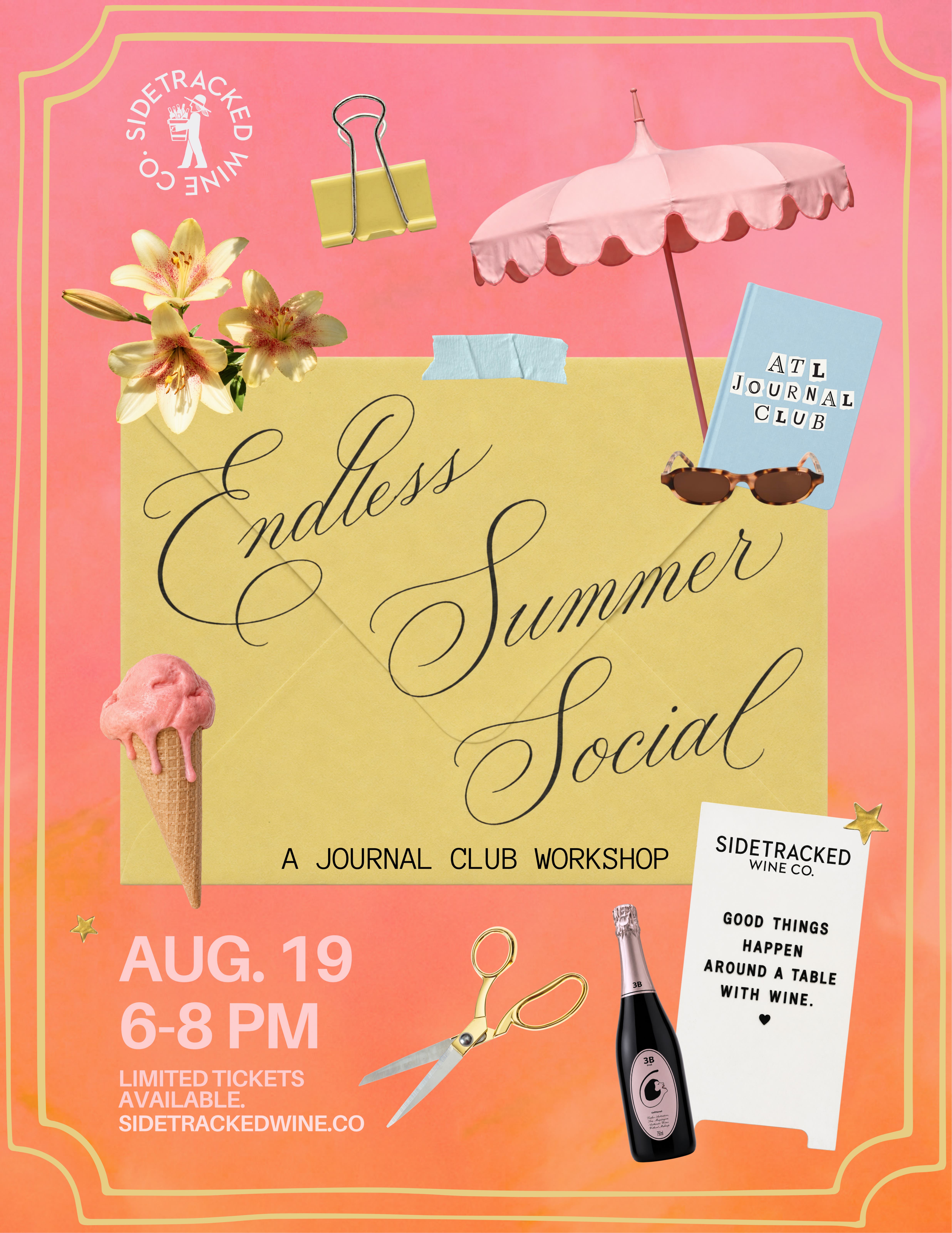 Sidetracked Wine Co. Hosts Endless Summer Junk Journaling Workshop