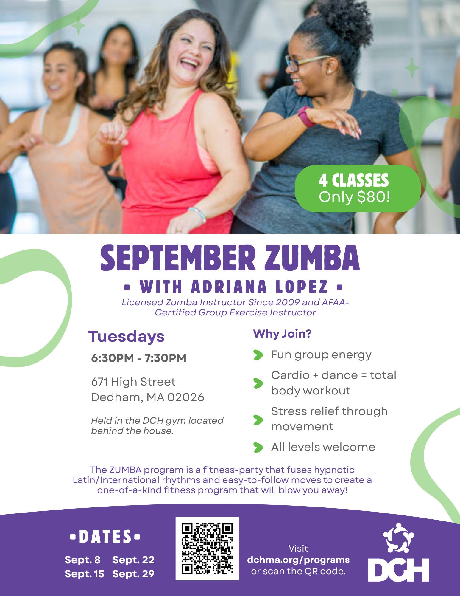 Zumba at DCH with Adriana Lopez