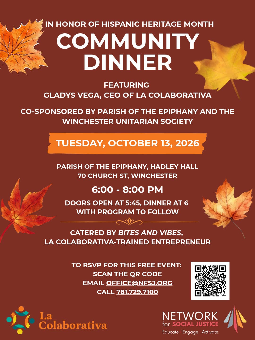 Community Dinner in Honor of Hispanic Heritage Month