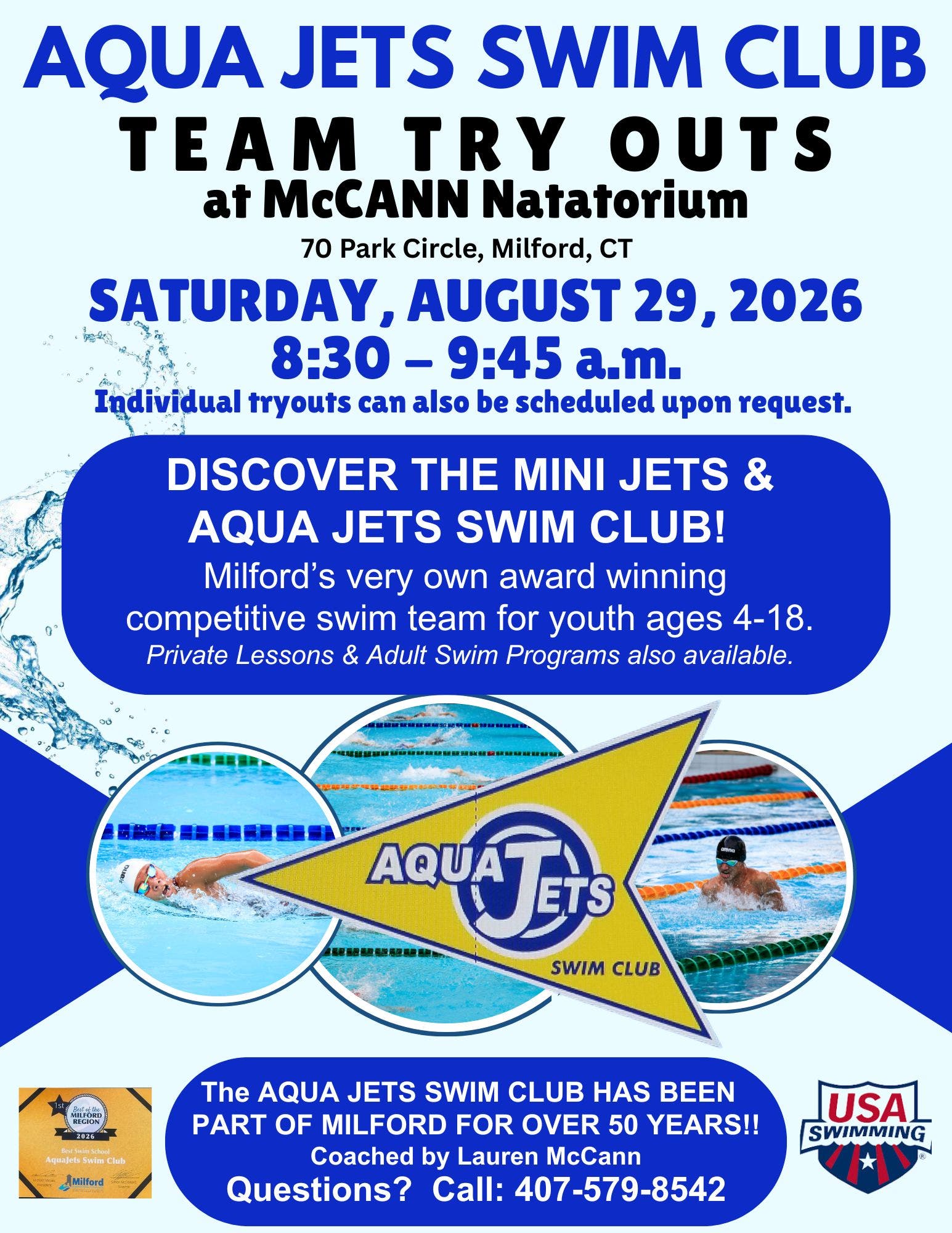 Aqua Jets Swim Club Team Try Outs