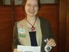 Melanie Redline with her Girl scout Silver Award. 